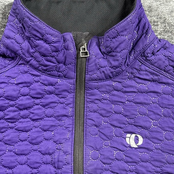 Pearl Izumi Cycling Jacket Women's Size Medium Quilted Purple & Black Full Zip - Picture 12 of 16